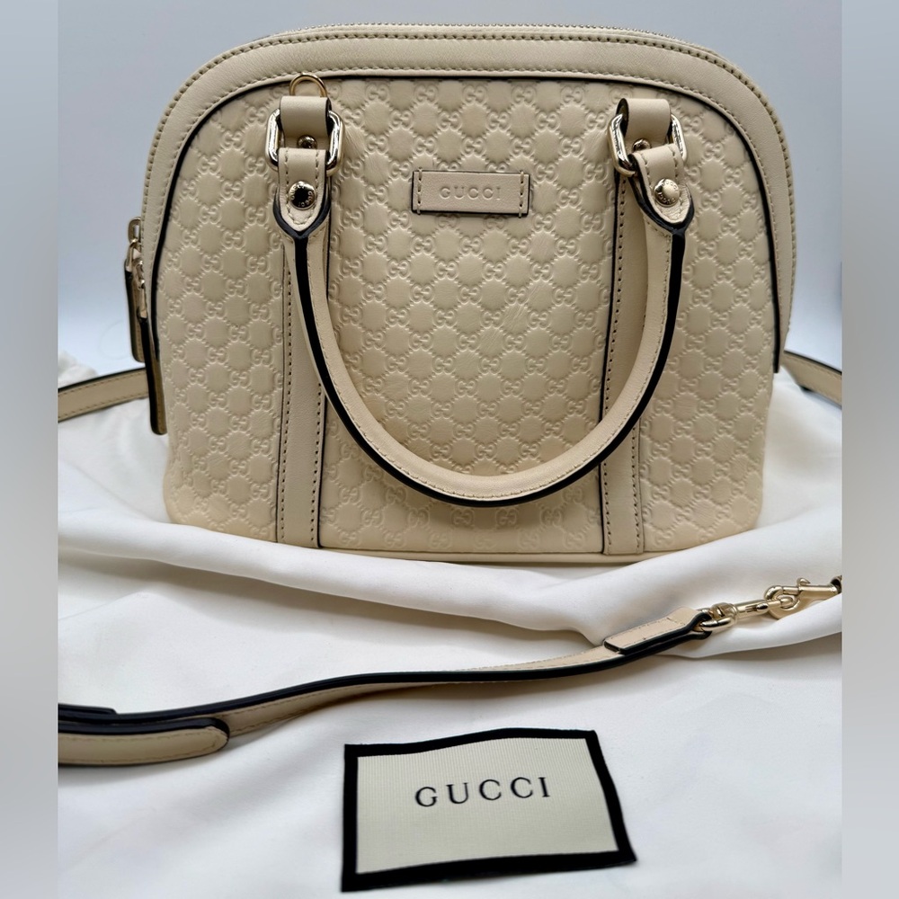 A Condition: Gucci Microguccissima Mini Dome Leather 2 way bag - Beige Ivory - Picture 2 of 10